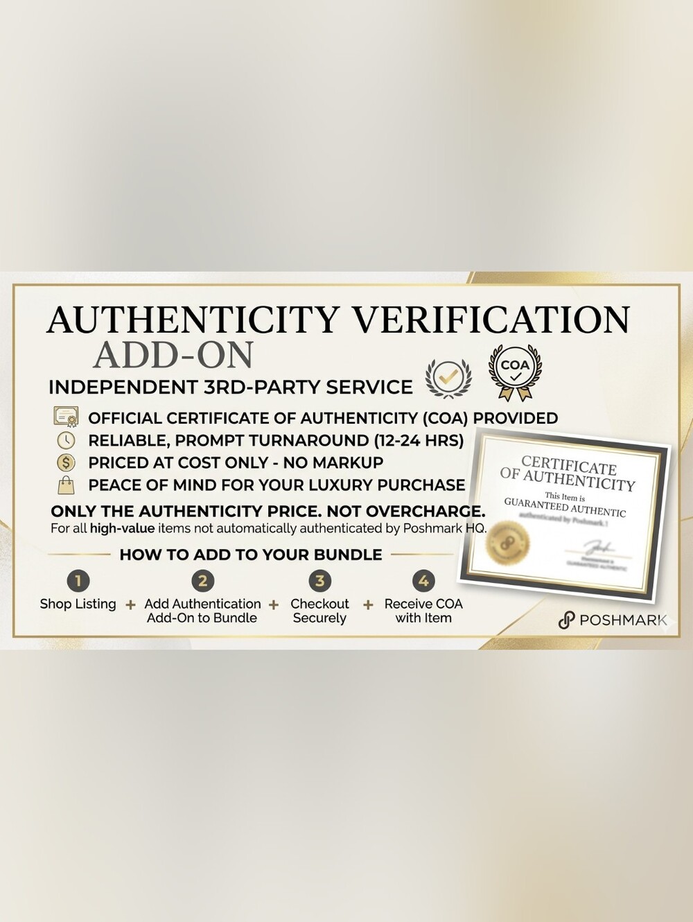 PREMIUM LUXURY AUTHENTICATION ADD-ON ✨ 1 Hour Turn Around + Printable COA